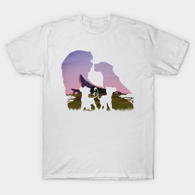 Simba and Nala Cubs T-Shirt by Nicole Nichols